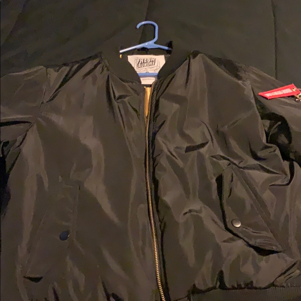 Black & Gold Inside Bomber Jacket